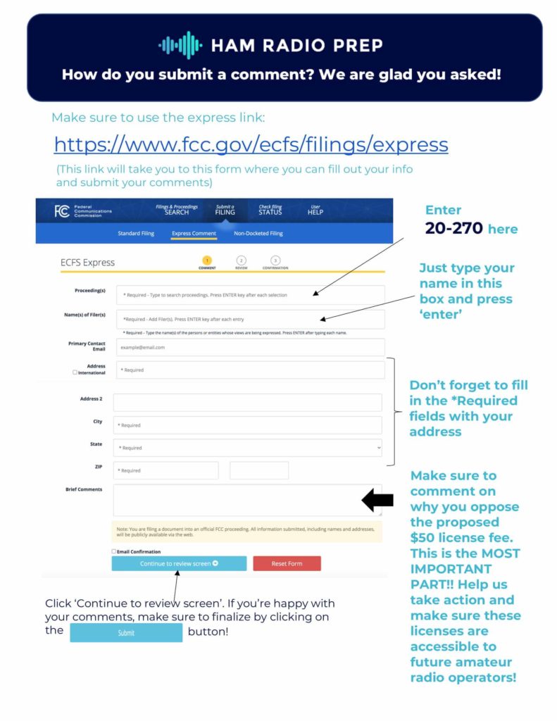 FCC COMMENTS GUIDE