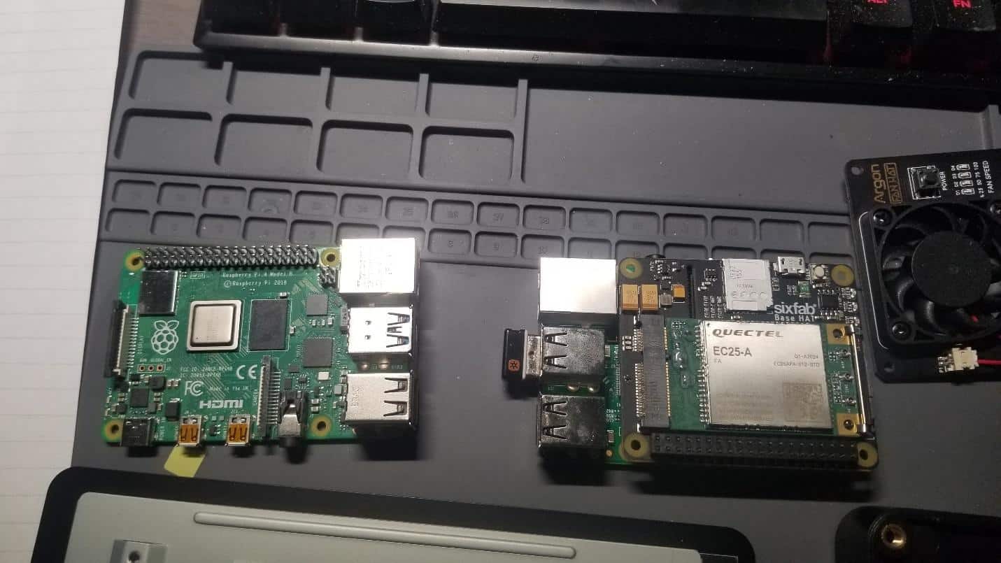 Raspberry Pi 4 (left) and the Pi 3B+ (right)