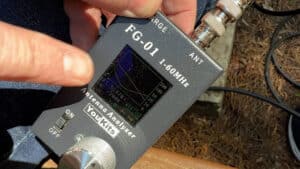 Successful antenna test showing strong signal after repair