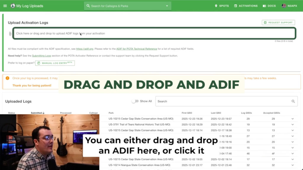 Working on ADIF file